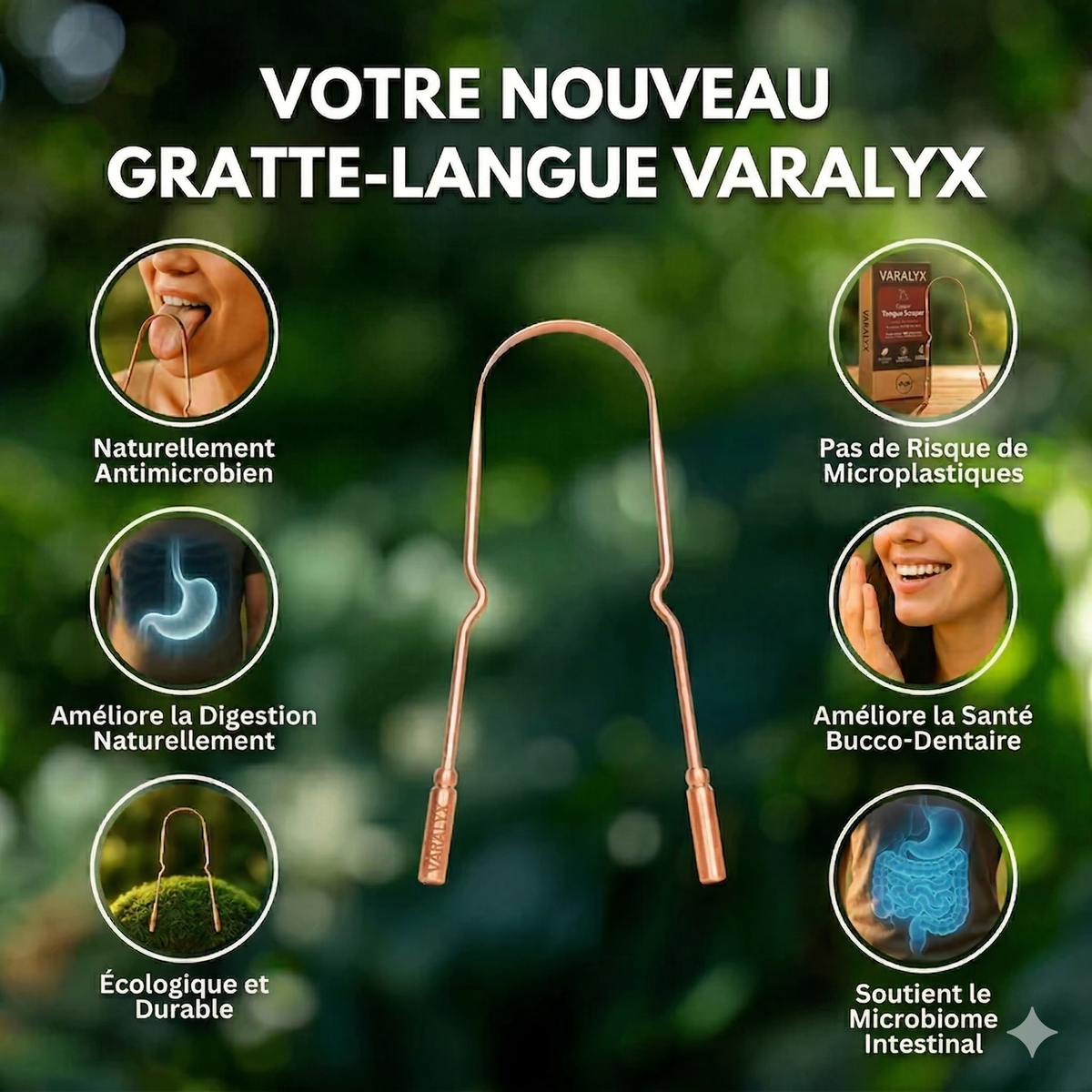 ... contre votre nouveau Gratte-Langue en Cuivre VARALYX