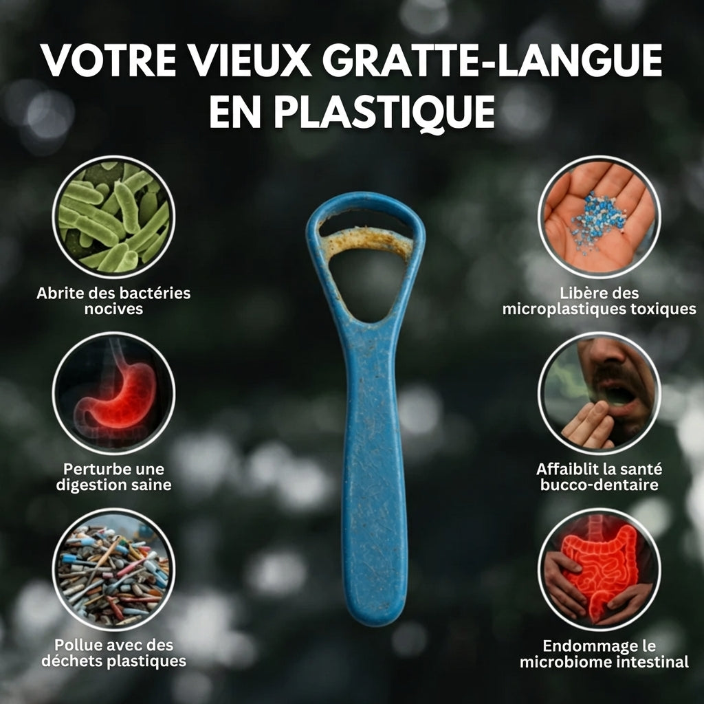 Voici votre vieux gratte-langue en plastique...