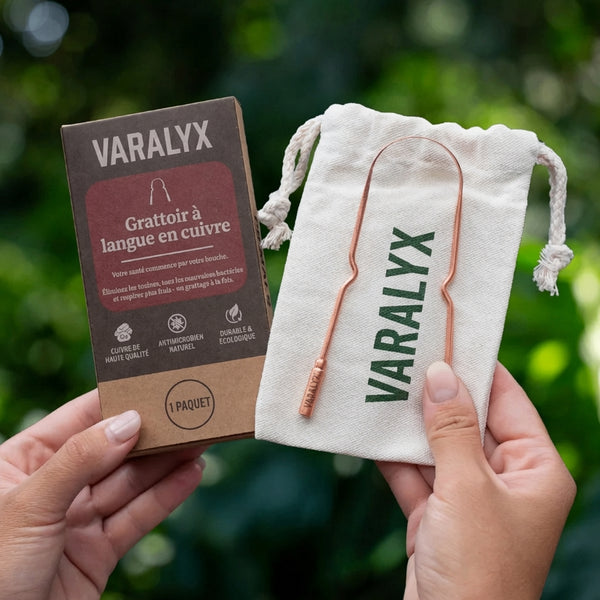 Gratte-langue en cuivre pur — Hygiène buccale naturelle | VARALYX