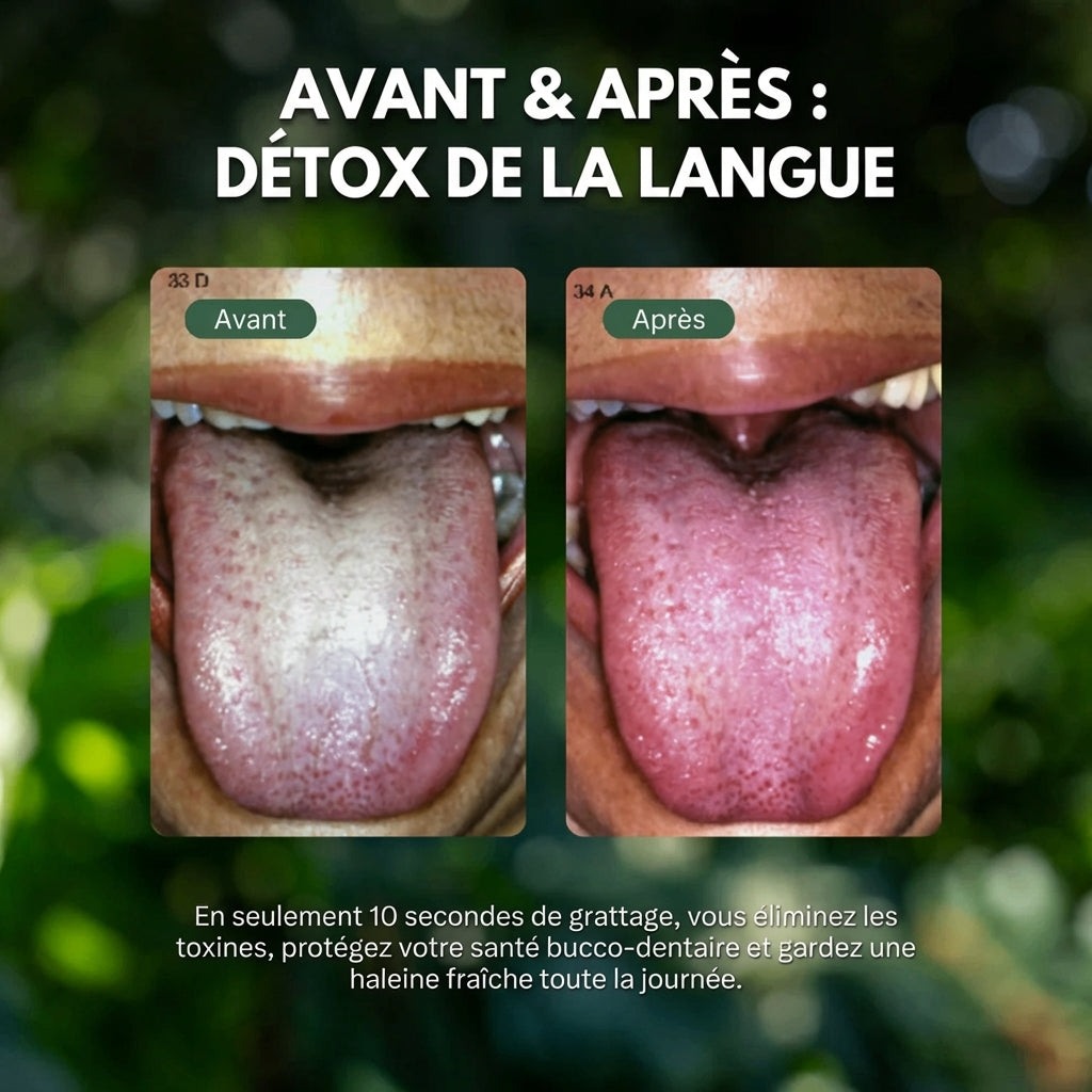 Gratte-langue en cuivre pur VARALYX hygiène buccale naturelle