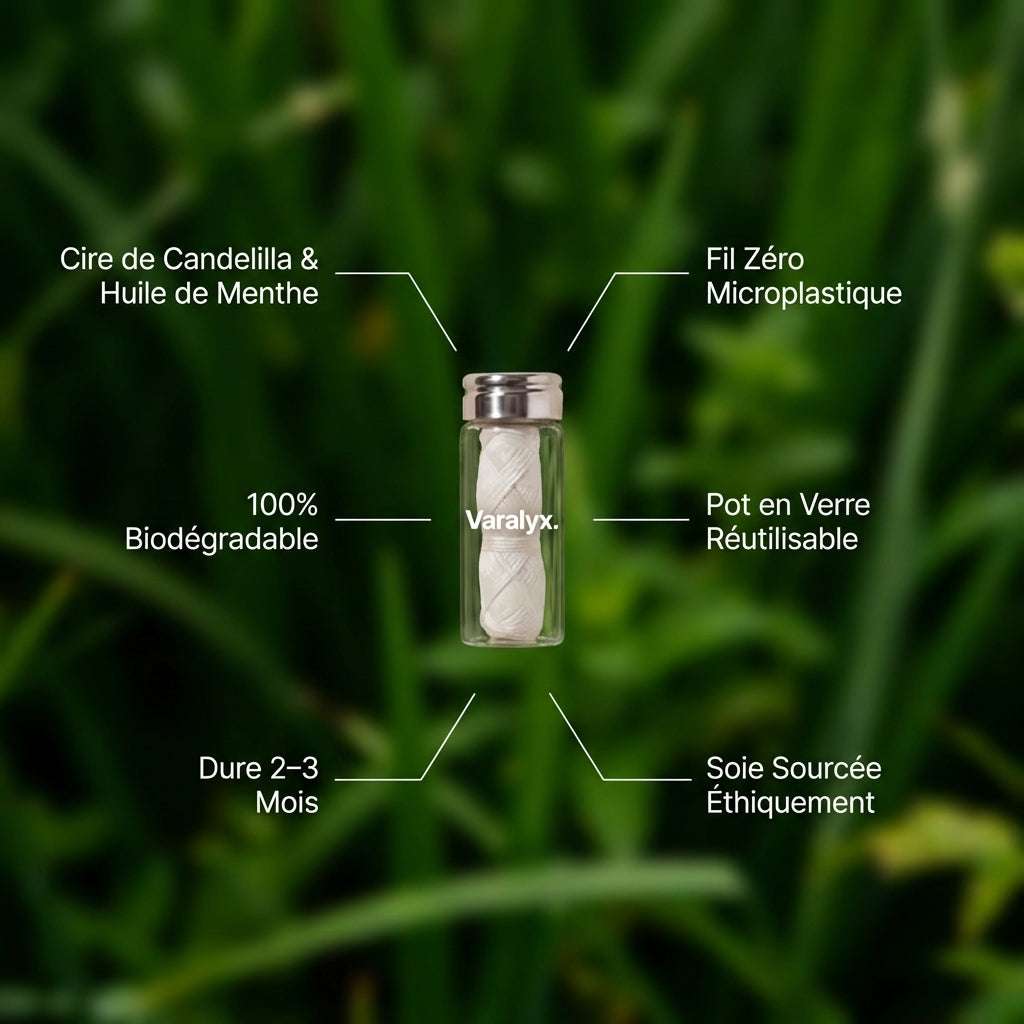 Fil dentaire en soie naturelle biodégradable VARALYX